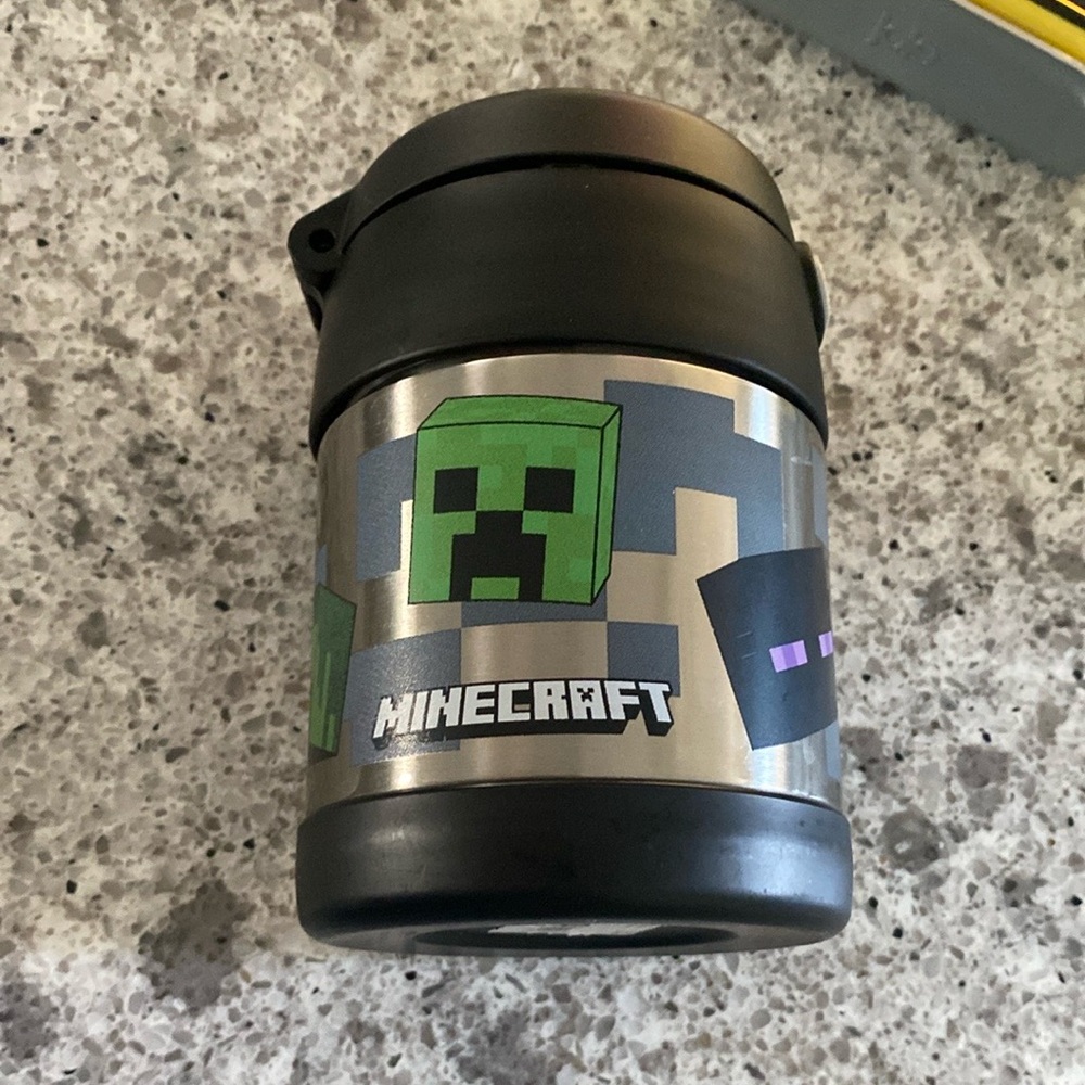 Hot/Cold Minecraft Insulated Thermos Jar With Spoon